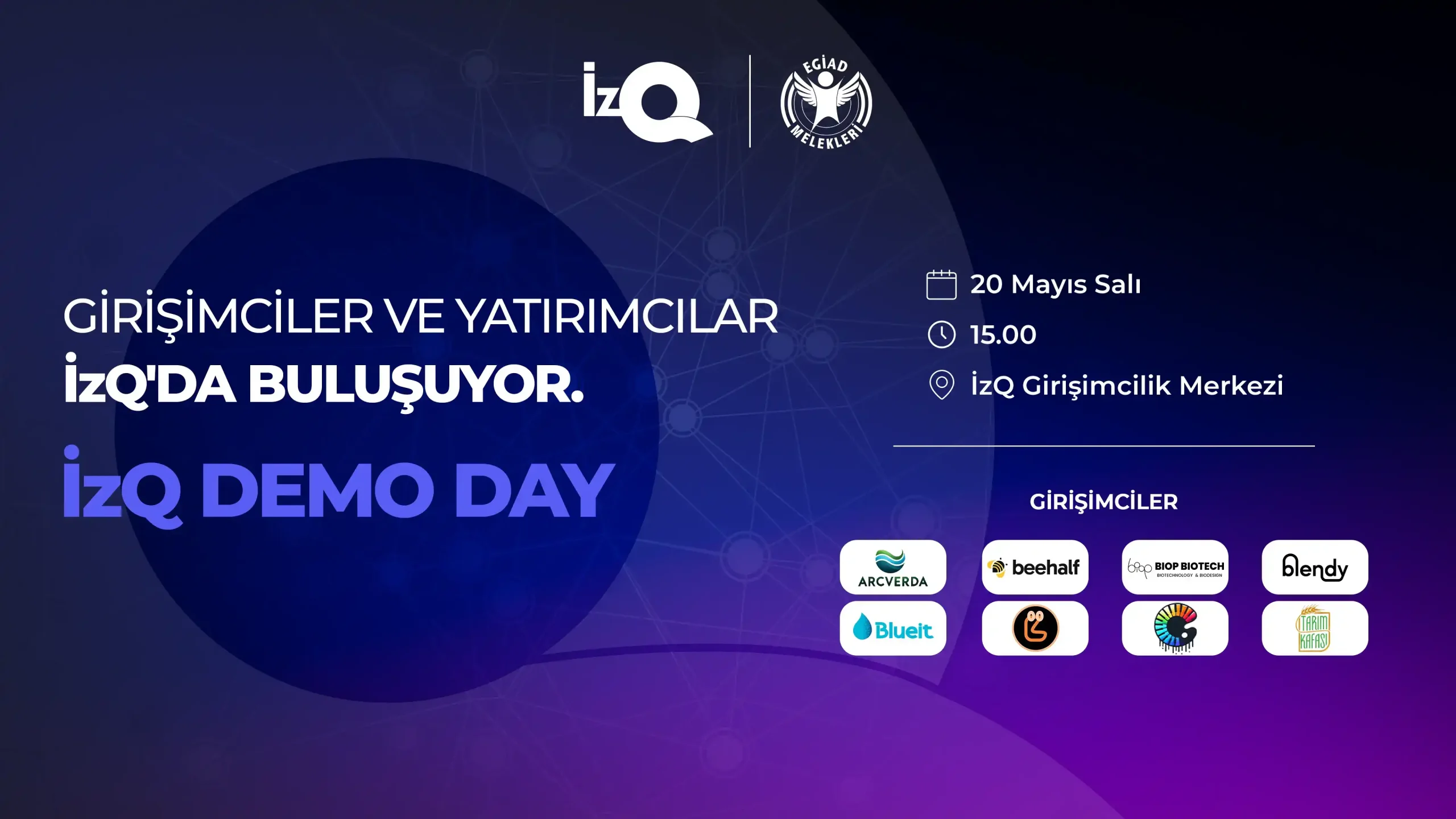 “İzQ Demo Day”Girişimciler ve Yatırımcılar İzQ’da Buluşuyor!